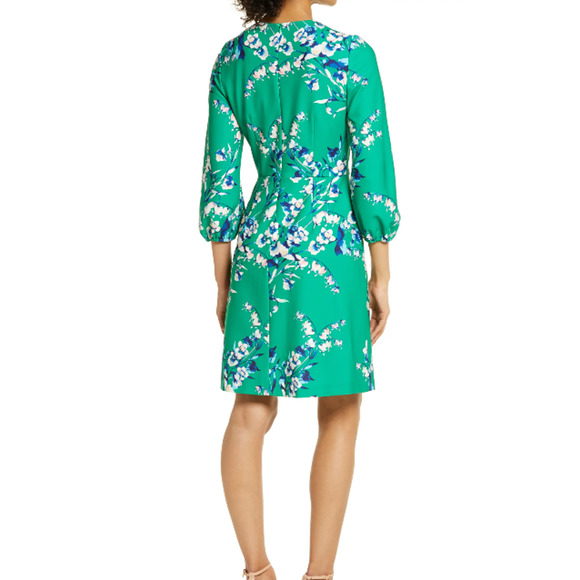 Eliza J Kelly Green Floral Dress - Size 14 - Picture 2 of 8